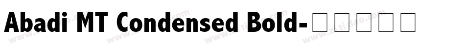 Abadi MT Condensed Bold字体转换